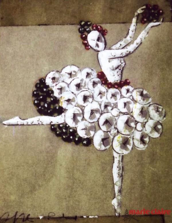 1941年Spanish Ballerina 舞伶胸针手稿