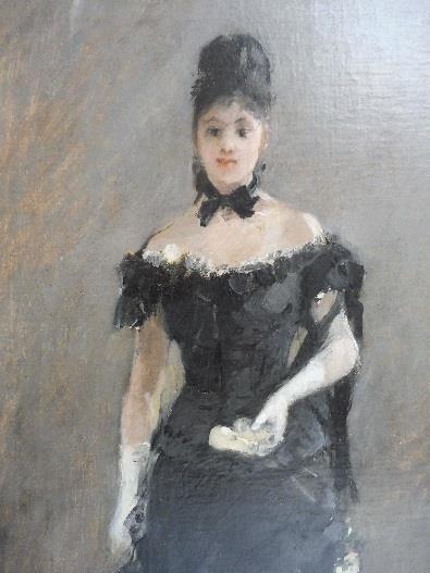 貝尔特?莫里索，《黑衣女人》， 1875 年作，估价： 600,000-800,000 英镑，图源佳士得