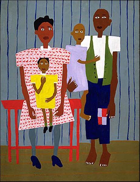 William Johnson 《Folk Family, 1944》