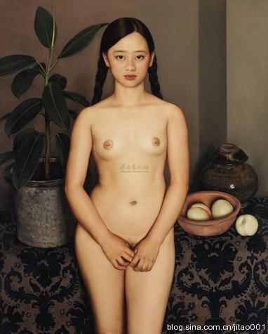 88年《油画大展》作品 杨飞云《静物前的姑娘》100×80cm 2012保利春拍拍出3450万元