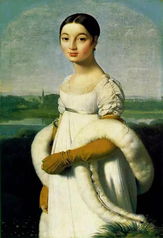 《里维埃尔小姐》，油画，100x70cm，1805
