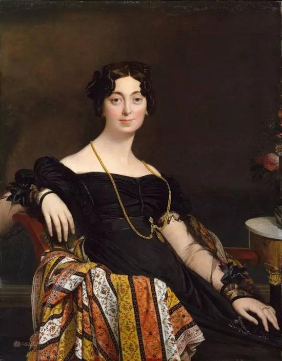 《法克-路易·勒布朗夫人》，布面油画，119.4 x 92.7 cm，1823