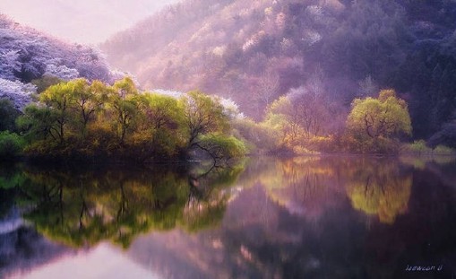 摄影师Jaewoon U的倒影对称风格的自然风光摄影