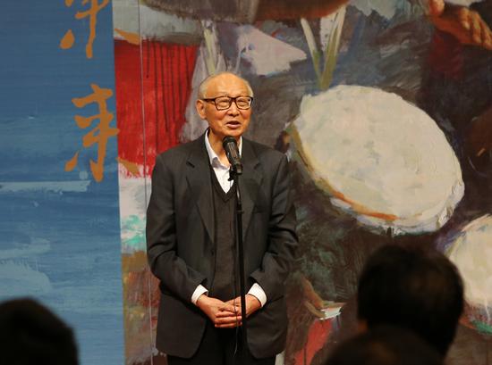 中央美术学院教授、博士生导师邵大箴在开幕式上致辞