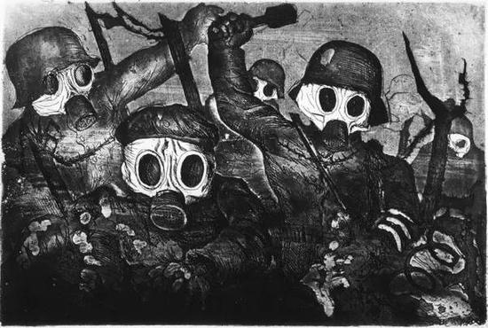 表现派画家，Otto Dix - La Guerre