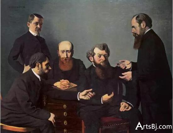 Félix Vallotton, 五画家, 1903 这是又一幅重要的纳比画家群像画