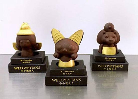根据埃及神话形象制作的3D巧克力公仔对孩子们来说无疑是最好的礼物。