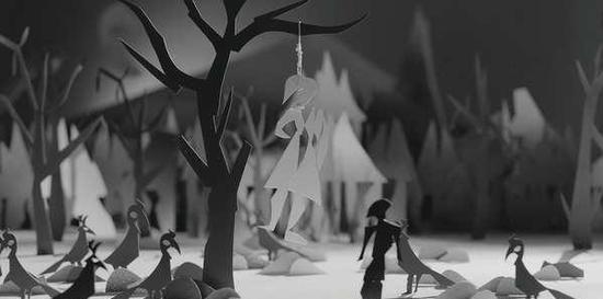 卡洛斯·阿莫拉雷斯的静态电影“被诅咒的村庄”的一幕