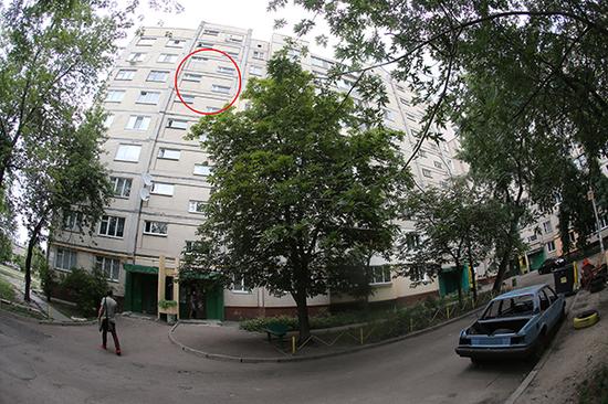 Vladimir Chaika所在的小区和公寓位置。