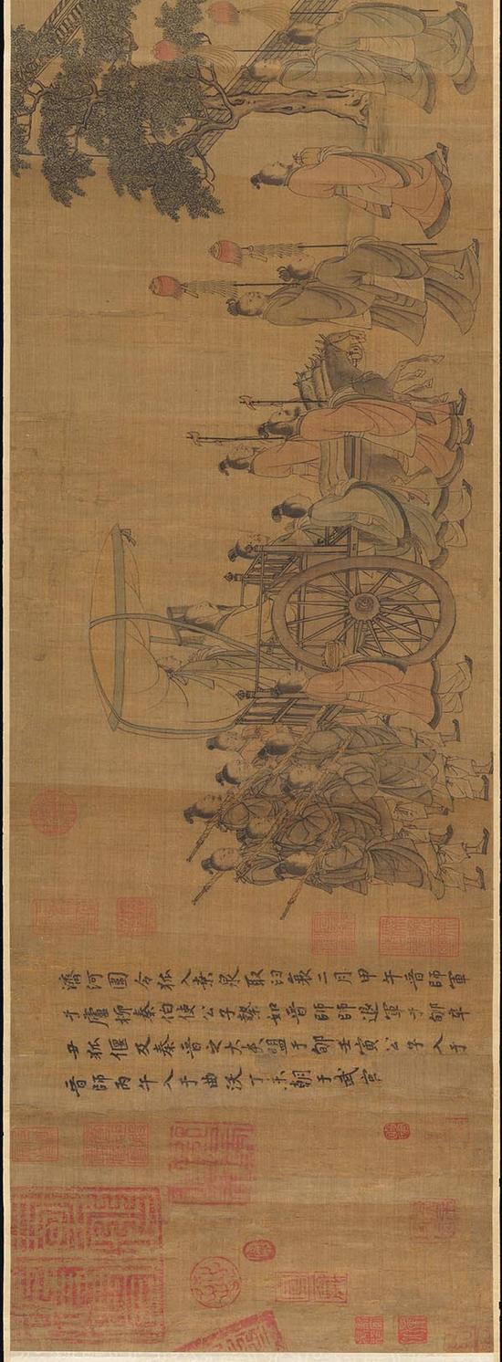 宋（传）李唐，《晋文公复国图》（第五段），大都会艺术博物馆藏