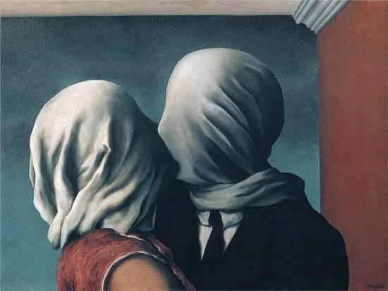 勒内·马格里特，《情人》，1928年，现藏于纽约现代艺术博物馆 MoMA，图片来源：纽约MoMA