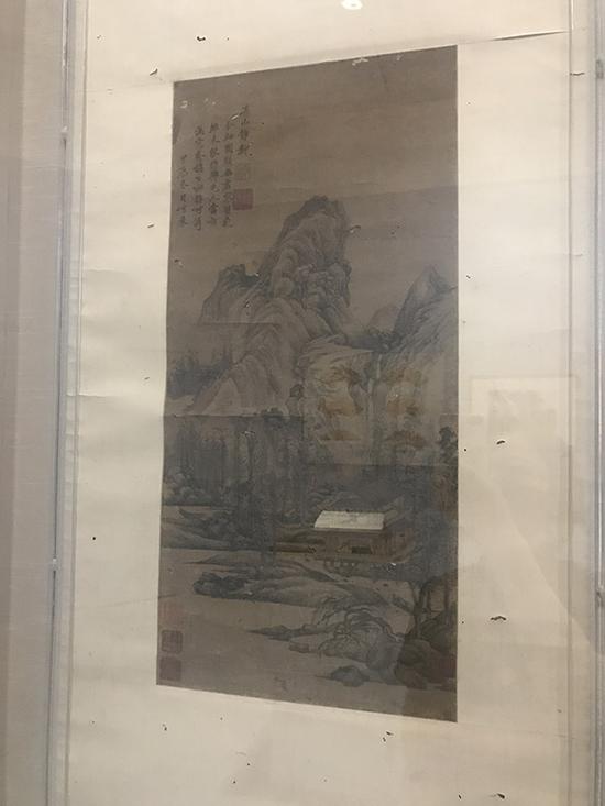 展览展出冯超然之子冯佩方和冯让先赠谢淞洲《溪山静对图》