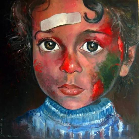 叙利亚艺术家阿卜杜拉·奥马利油画作品