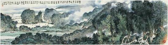 林丰俗 甲戌(1994)年作 两湖风光 手卷