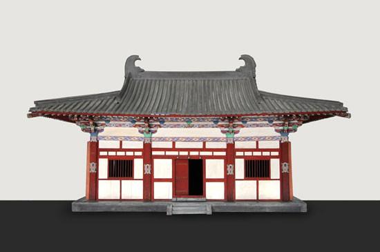 五台山南禅寺大殿模型的彩绘复原