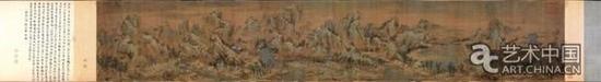 《江山秋色图》 南宋 赵伯驹 长卷 绢本设色  56.6X323.2厘米  北京故宫博物院藏