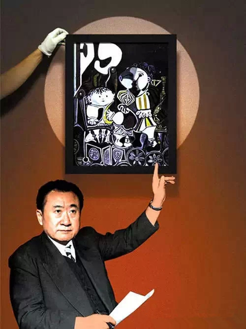 2013年11月，佳士得纽约拍卖夜场，王健林1.72亿人民币拿下毕加索名画《两个小孩》