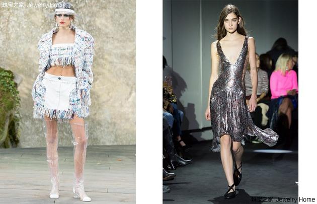 左：Chanel 香奈儿2018年春夏成衣系列、右：Paco Rabanne 2018年春夏成衣系列