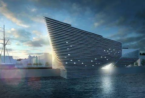 维多利亚与阿尔伯特博物馆预计在2018年于苏格兰邓迪开设的新场馆效果图。