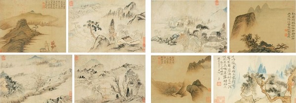 《山水册》 石涛  清康熙三十四年（1695年）纸本或绢本设色  四川博物院藏