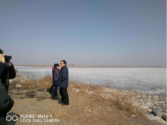 督导组一行到大荔县黄河湿地保护区花园保护站检查