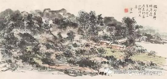 黄宾虹《山水》33.5x69厘米 中国画 中华艺术宫藏