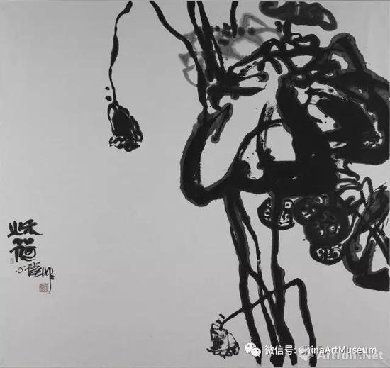 潘公凯《秋荷》180x192厘米 中国画 2006年 中华艺术宫藏