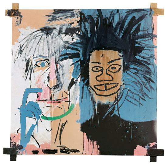 让-米歇尔·巴斯奎亚，《Dos Cabezas》，1982。图片：Private collection，?VG Bild-Kunst Bonn，2018 &amp; The Estate of Jean-Michel Basquiat；Licensed by Artestar，New York