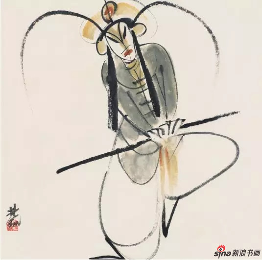 林风眠 武士 34cm×34cm 纸本设色