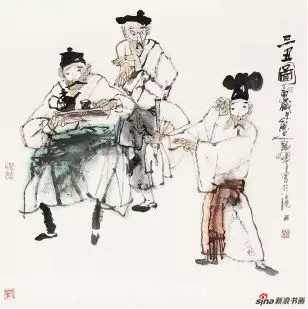 三丑图 纸本水墨68 × 68 cm2018