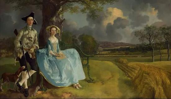  托马斯·庚斯博罗《罗伯特·安德鲁斯夫妇》1750年 油画 @伦敦国家美术馆