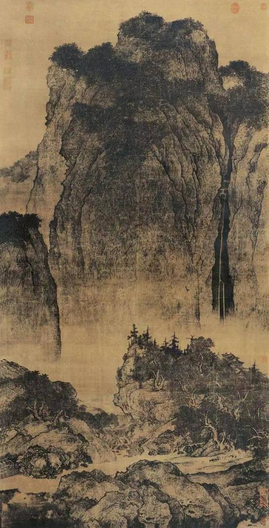 《溪山行旅图》 范宽 206.3 x 103.3 cm 台北故宫博物院藏