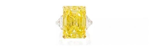 艳彩黄色钻石配钻石戒指 　　拍品编号：1659 　　成交价：22，320，000 港元