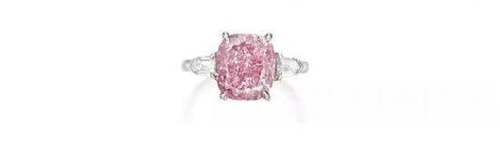 艳彩紫粉红色钻石配钻石戒指 　　拍品编号：1782 　　成交价：19，320，000 港元