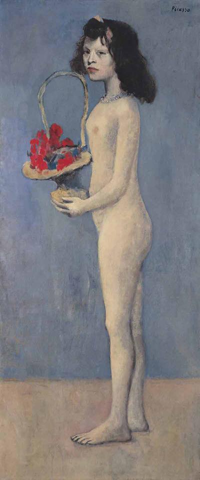 巴布罗·毕加索《拿着花篮的女孩》1905年