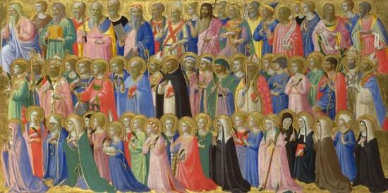 Fra Angelico，The Forerunners of Christ with Saints and Martyrs： Inner Right Predella Panel， 1423-4。 Image via The National Gallery， London。