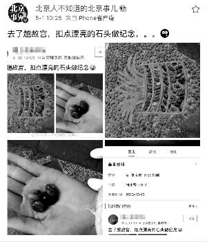 网友发布的“抠石头”照片。