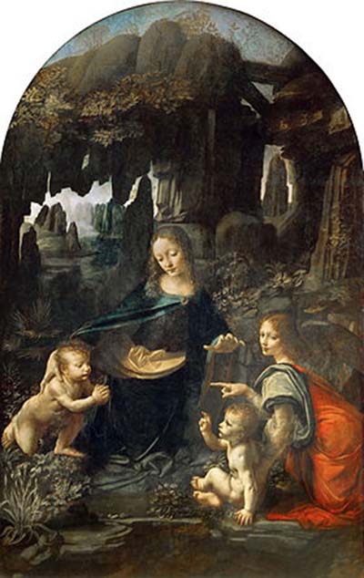 达芬奇，《岩间圣母》，卢浮宫藏