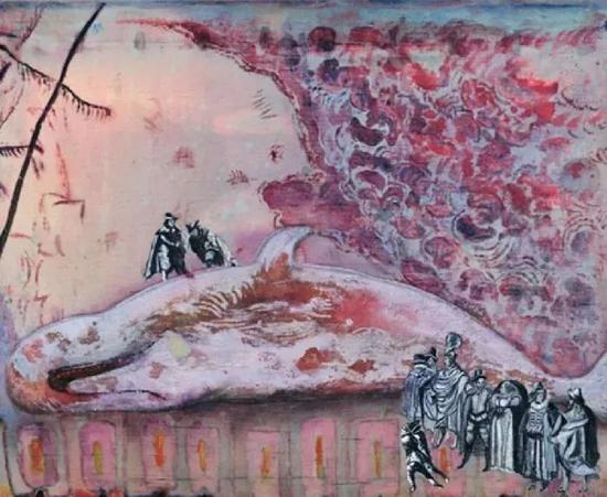 本杰明﹒苏拉《水在变酸》布面多媒体,50.×.60.cm,2009年