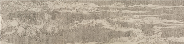 丛云峰 Cong Yunfeng 二进制－溪山雪意图 Binary Streams and Mountains Under Fresh Snow 80×330cm 绢本水墨 Ink on Silk 2018.JPG