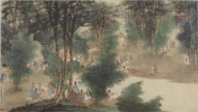 傅抱石 《兰亭图》 中国画 60.8cm×100.2cm.jpg