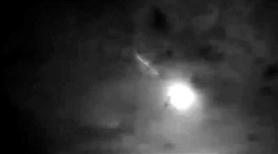 6月1日晚，陨石划破西双版纳的夜空
