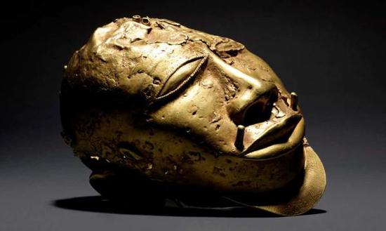 《黄金人头塑像（Gold Trophy Head）》，19世纪，阿散蒂王国