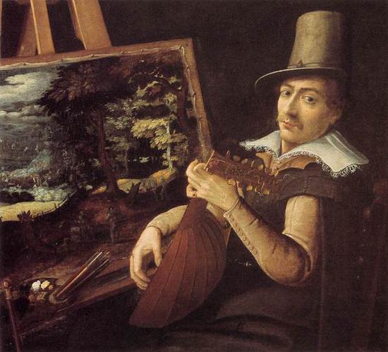 《自画像》 保罗-布里尔 布面油画 1595—1600年 罗德岛设计学院博物馆藏。