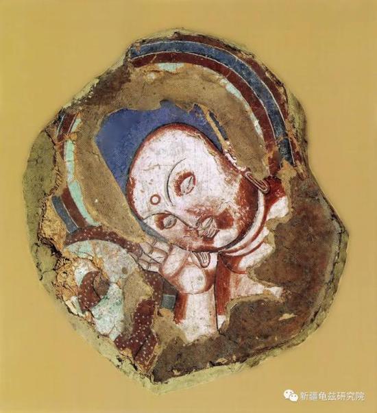 涅槃佛头部 克孜尔尕哈石窟 现藏法国巴黎集美博物馆