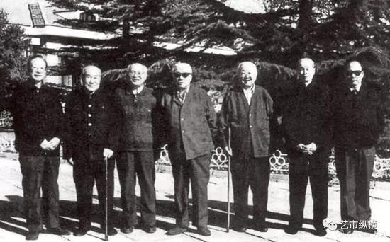 1980年代的中国古代书画鉴定组成员，