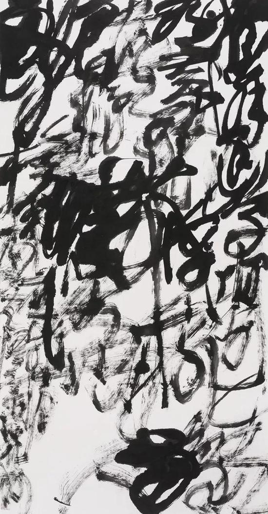 王冬龄 Wang Dongling 乱书·韦庄诗·江雨霏霏 Chaotic Scribbling·Wei Zhuang·Heavy Rain  纸本水墨 Chinese Ink on Paper 97×180cm 2017