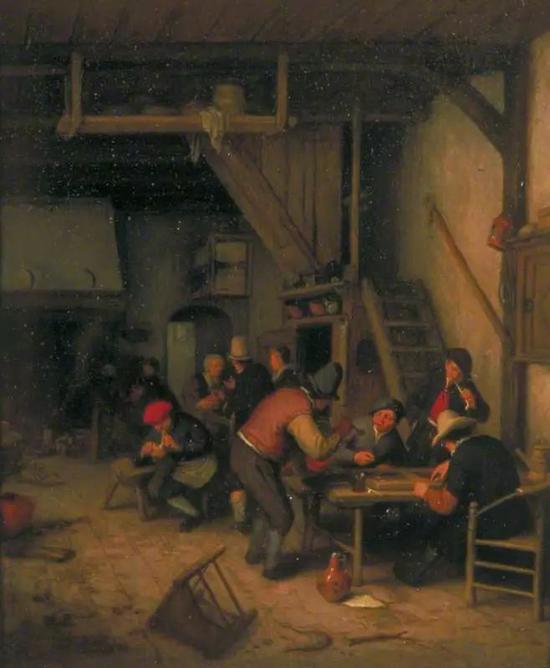Tavern with Tric-Trac or Backgammon Players， 1669–1674