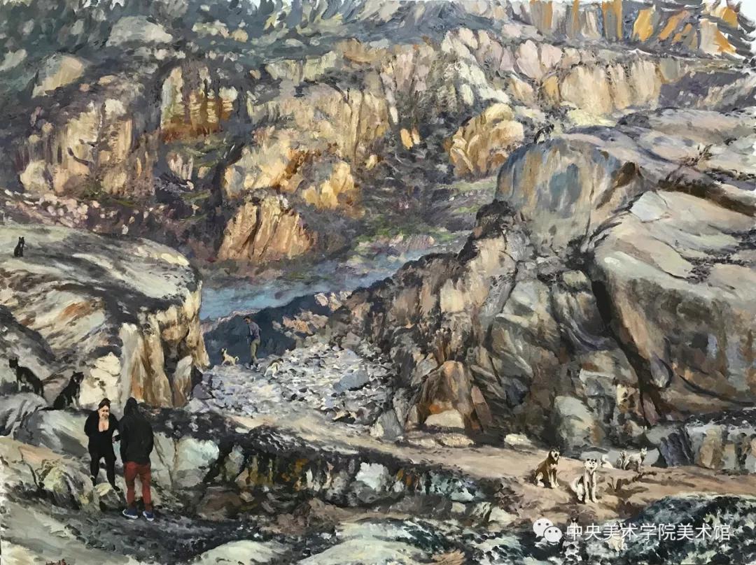 刘小东，《Gert 走了》 300x400cm 布面油画 2018