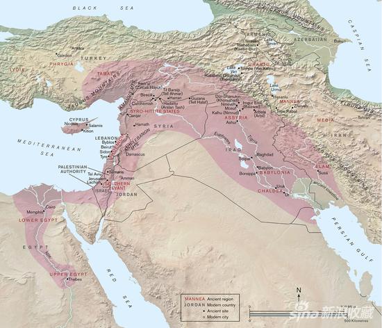 亚述帝国地图 （图片来自大英博物馆）